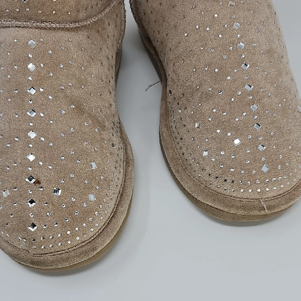 Sparkly Tan Kids Boots